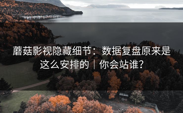 蘑菇影视隐藏细节:数据复盘原来是这么安排的|你会站谁? 蘑菇影视隐藏细节:数据复盘原来是这么安排的|你会站谁?